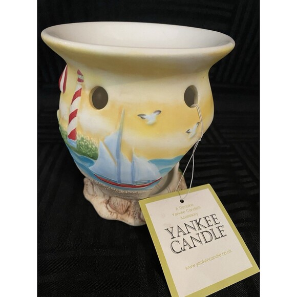 Yankee Candle Nautical tart warmer wax melts beach house decor ocean light house - Picture 3 of 8